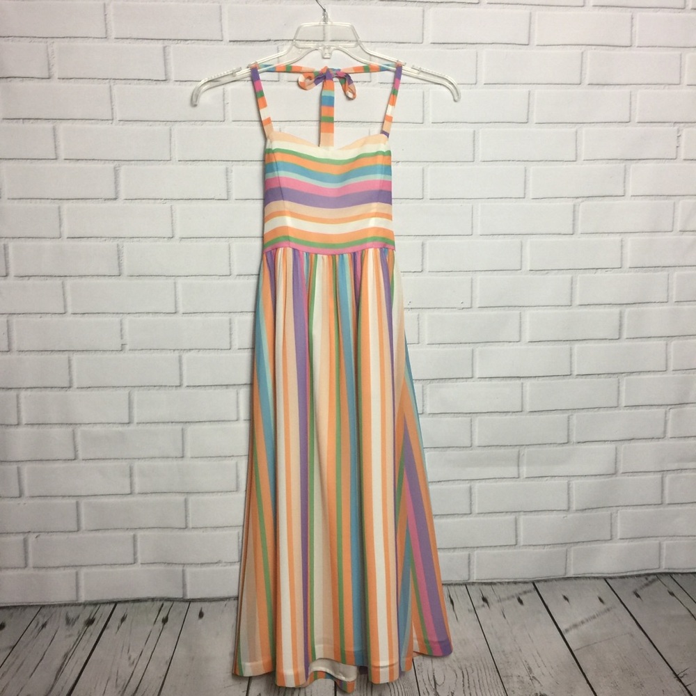 MODCLOTH MAXI ASYMMETRICAL MAXI || Multi || XXS